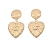 18k Gold Plated Luxury Brand Designers Letters Stud Earrings Heart Classic Geometric Women 925 Silver Crystal Rhinestone Pearl Earring Wedding Party Jewerlry