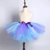 Purple Blue Turquoise Tutu kjol för babyflickor barn fluffy tutus för skjut prop födelsedagskostymer småbarn flicka kjolar outfit 220423