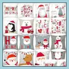 Yastık Kılıf Yatak Malzemeleri Ev Tekstil Bahçesi LL Noel yastık Er Karikatür Noel Baba Ekose Elk Merry Hap DHX54