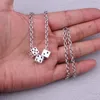 Anhänger Halsketten Hiphop Punk Würfel Halskette Für Frauen Edelstahl Kette Grunge Metall Würfel Schmuck Zubehör Männer Geschenke Di227Pendant