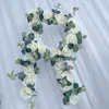 パーティーの装飾カスタマイズされたロマンチックな結婚式の手紙の花番号ローズユーカリの誕生日提案背景壁イベントパーティ