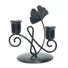 Candle Holders Wrought Iron Ginkgo Leaf Love Heart Holder Metal Candlestick CraftsCandle