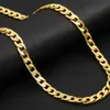 placcatura in oro 18 carati pistola nera 7 mm catena cubana collana uomo hip hop 15 18 20 22 24 26 28 30 32 pollici gioielli di moda