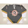 Darr Pas Wilkes Barre Scranton Penguins 1 van Dwight Hockey Jersey-borduurwerk gestikt enig nummer en Naam Jerseys