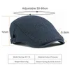 Wuaumx Chinese Stijl Baret Hoed Mannen Vrouwen Vizier Cap Borduren Krant Verkoper Klimop Platte Pet Lente Zomer Eend Mond Hoed Effen Heren Baretten J220722