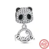 925 Silver Charm Bead Fit Pandora Charms Bracelet Dolphin Dumbbell Panda Charmes Ciondoli DIY Fine Beads Jewelry