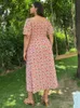 Plus Size Dresses Clearance Price Women Large Midi 2022 Summer Sexy Ruffle Chic Sundress Boho Floral Beach Party ClothingPlus