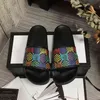 2022 Pantoufles Designer Hommes Femmes Diapositives avec Corriger Boîte À Fleurs Sac À Poussière Carte Marque De Luxe Chaussures Imprimé Serpent Diapositive En Cuir Sandales En Caoutchouc