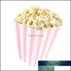 Andra evenemangsfestleveranser FESTICE HOME GARDEN 48st Papper Popcorn Boxes Wedding Food Candy Box Cartons Container Kids Birthday Baby Showe
