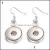 Boucles d'oreilles à charme bijoux mode 10 paires / lot bricolage 12 mm boutons instantanés boucles d'oreille et hommes ajuster le gingembre noosa