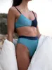 ملابس السباحة النسائية اللامعة البيكينيس سلسلة ملابس السباحة عالية واسيت واسيت 2022 Beachwear بدلة ثنائية بدلات الاستحمام المثيرة المرقع للسباحة