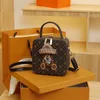 Wholesale ladies shoulder bag sweet little fresh solid color leather handbags classic printed plaid handbag street trend cartoon embroidery messenger bags 901