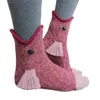 Chaussettes Bonneterie Mignon Tricoté Crocodile Creative Créativité Hiver Chaud Taille Libre Fête De Vacances Fournitures Quatre Styles Bas De Noël