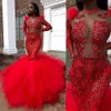 2018 Branco Prom Vestidos Decote Em V Sereia Lace Apliques de Cristal Frisado Backless Sweep Trem Tule Inchado Tiered Prom Vestidos de Noite Vestidos