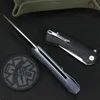 R7801 Flipper Pocket Folder Knife VG10 Satin Drop Point Blade G10 with Stainless Steel Sheet Handle Ball Bearing Fast Open Folding Knives