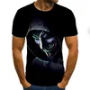 Cooles Clown-Männer-T-Shirt, lustige Clown-Gesichts-Oberteile, 3D-gedrucktes Mode-Kurzarm-Rundhalsshirt, trendige Streetwear 220408