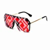 Designer Designer Shades mode Nya F Solglasögon för kvinnor Mäns stora ram Conneined Piece Women's Watermark Sun Glasses 3025