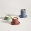 Nicole Çimento Tealight Candlestick Kalıp Diy Silikon Terazzo Mum Tutucu Kalıp Nordic Style Ev Dekor Aracı