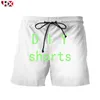 DIY Customize Casual Shorts Mens Sweatpants Gym Running Hip Hop 3D Print Custom Unisex Fitness Clothing short hombre 220707