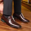 Elbise ayakkabıları erkekler rahat retro deri İngiliz erkekler kabartmalı zapatos de hombredress