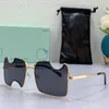 Designer solglasögon ow40028u guld trådram notch linser mode trend personlighet mens eller kvinna nya solglasögon fritid semester anti-uv400 med låda