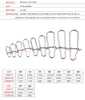 100pcs/bag Clip Lock Stainless Steel Snap Swivel Fishing Connector Fishing Hook Tool