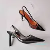 패션-산들 여성 신발 오렌지 캐주얼 힐 투명한 스틸레토 포인트 펌프 여성 흰색 편안한 검은 색 파인 여름