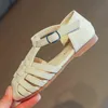 Girls Sandals 2021 New Kids Shoes Sandal Gladiator Style Closed Toe Children Sandals for Girls Baby Cut-outs Party Shoes E01104 G220418