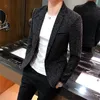 그레이 캐주얼 남자 슬림 블레이저 디자인 공식 재킷 남자 슬림 한 핏 세련된 캐주얼 블레이저 클래식 트라 제도 엘레 라스 슈트 코트 jj60xx 201104