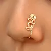 16 Styles Small Copper Fake Nose Rings For Women Non Piercing Gold Plated Clip On Nose Cuff Stud Girls Fashion Party Jewelry