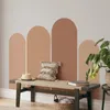 Boho grote boog beige roze minimalistische abstracte sticker verwijderbare vinylwand muurschildering sticker print woonkamer huisdecoratie 220613