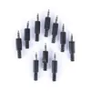 Lamp Holders 10Pcs/5Pcs 3.5mm 3.5 Stereo Plug Black Audio Jack Plug Headphone Male Connector Wholesale