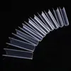 False Nails 500Pcs/Bag XXL C Curve Straight Nail Art Extra Long Square Clear/Natural Fake Half Cover Artificial Tips Tc#34 Prud22