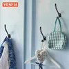 Hooks & Rails YONFIA 3130 Black Gold Wall Towel Hook Coat For Bathroom Door Zinc Alloy Clothing Hanger Kitchen Hardware