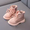 Stiefel Frühling Herbst Mädchen Kinder Schuhe Dünne Veet Kinder Schnee Stiefel Kleinkind Mode Leder Eming Nicht-schlupf Knöchel Kurze bootboots