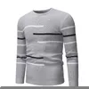 Hommes automne décontracté col rond rayé pull pour hommes conçu pour les adolescents surdimensionné décontracté tricot hommes pull 220817