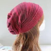 Beanie/Totenkopfkappen Männer Frauen Hut Mischfarbe Baumwolle gestreift Hip Hop Winter Warmer Schal Mützen Stricken Lange Lose Kopfschmuck Skullies Chur22