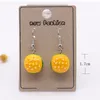 Boucles d'oreilles en résine pour jus de fruits, boucles d'oreilles en résine pour Hamburger alimentaire Moni22, bijoux à bricoler soi-même