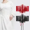 Cinture Cintura Corsetto per donna Nero/Rosso Larga vita in pizzo Dimagrante Corpo Elastico regolabile Abito decorativo Cintura alta