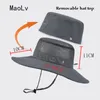 Berets Full Mesh Men Hat Hat Anti-UV Bucket Frisherman's Summer Sun Outdoor Рыбалка на сафари-сафари пляж дышащие широкие шляпы