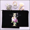 Storage Bags Home Organization Housekee Garden Initial Letter Print Tampon Cute Sanitary Pad Pouches Portable Travel Makeup Case Key Earph