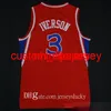 En iyi Toptan Georgetown Mavi Hoyas Gri Sportwear Üniformaları Nakış Allen Iverson Jersey Ucuz Dikembe Mutombo Gömlek Dikişli