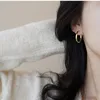 Hoop & Huggie Fashion Korea 14K Gold Plated Simple Round Earrings For Women Charm Personality Aesthetics 2022 Designer JewelryHoop Kirs22