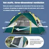 2-3 Kişi Kamp Çadırı Otomatik Pop Up Açık Aile Çadır Çift Katmanlı Su Geçirmez Su Geçirmez Anında Kurulum Taşınabilir Backpacking Çadırları H220419
