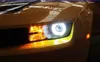 Gruppo faro anteriore a LED per auto, indicatori di direzione, luci anteriori dinamiche per Chevrolet Camaro 2009-2013