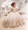 2022 Champagen Princess Glitz Ball Gown Little Girls Pageant Dresses Fuchsia Little Baby Camo Flower Girl Dress With Beads BC0063 B0520230
