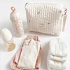 Cotton Mom Bag Organizer Cute Bear Embroidery Mommy Single Zipper born Baby Diaper Nappy Travel Stroller Storage 220514