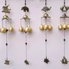 Decorative Objects & Figurines Antique Bronze Retro Bell Wind Chime With Copper Kirin Mascot Pendant Home Decoration Hanging Ornament Metal