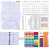 Geschenkpapier-Budget-Binder-Set, wasserdichte Geldumschläge mit Reißverschluss, lose Blatt-Papier-Etikettenaufkleber zum Geldsparen. Geschenk