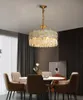 Kunstdesign runde/rechteckige Gold LED LED -Kristall Anhänger Lampen Moderne Geometrie Wohnzimmer Licht Kronleuchter kreatives Schlafzimmer Esszimmer Innenbeleuchtung